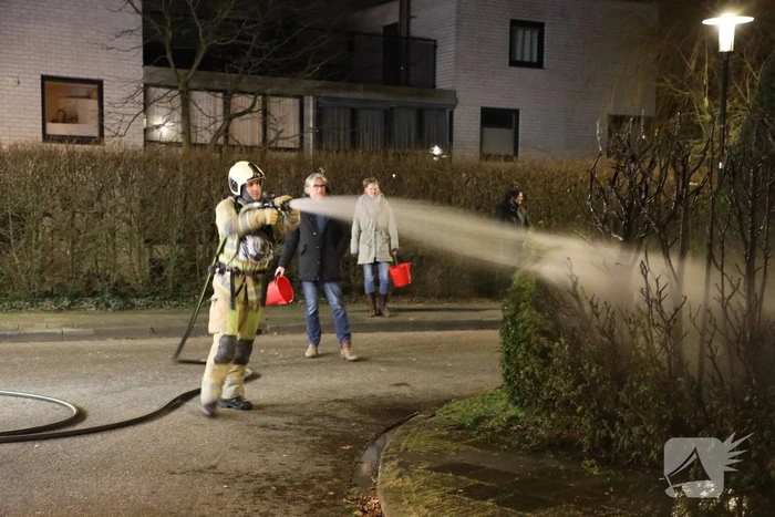 Struiken vliegen in brand