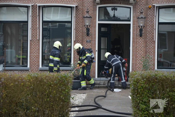 Brand ontstaan in plafond