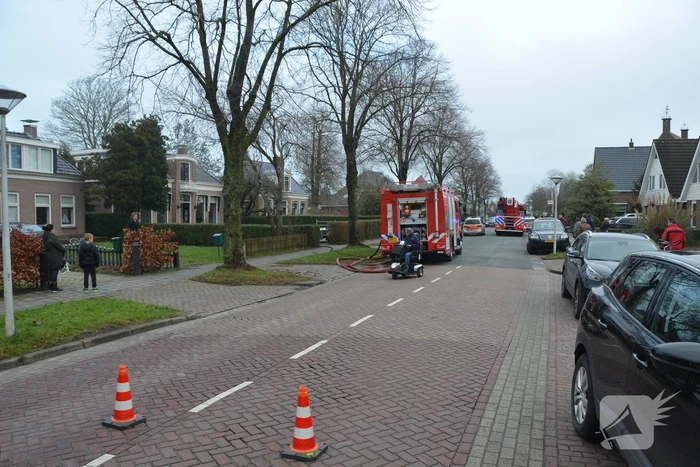 Brand ontstaan in plafond
