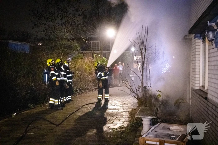 Scooter in brand gestoken