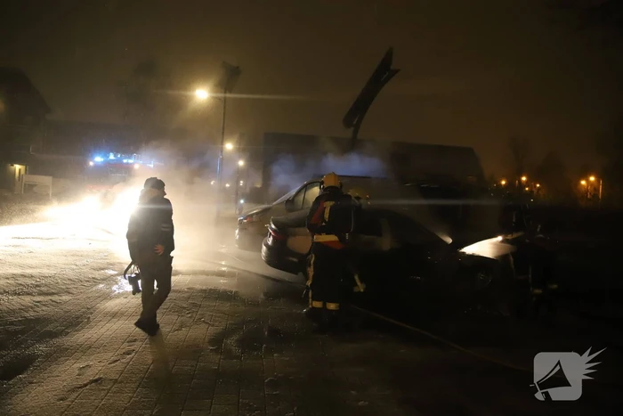 Auto verwoest door brand