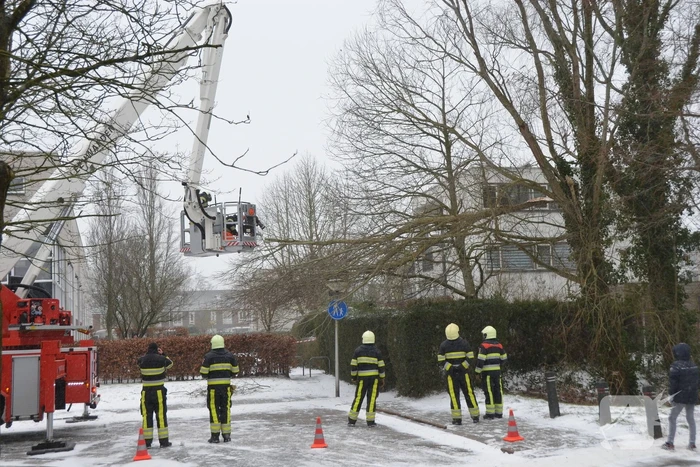 Tak breek af door harde wind