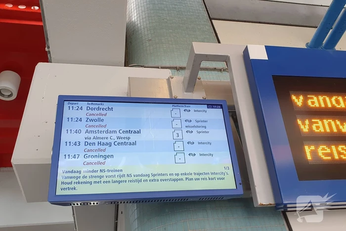 Minder treinen door wisselstoring