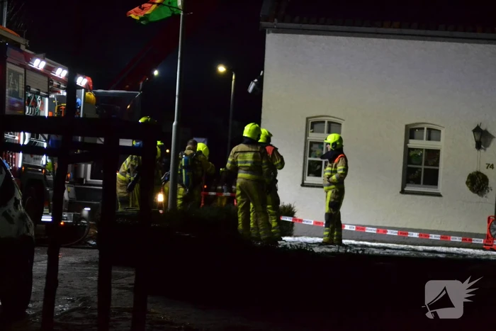Hevige brand in woning