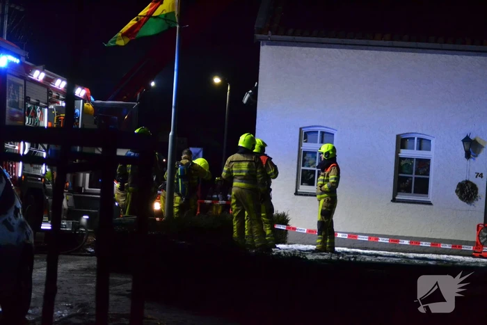 Hevige brand in woning
