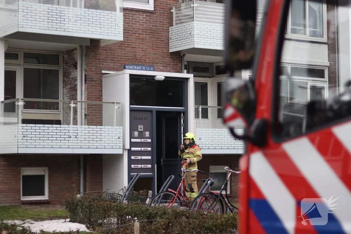Gaslek in kelderbox van flatgebouw