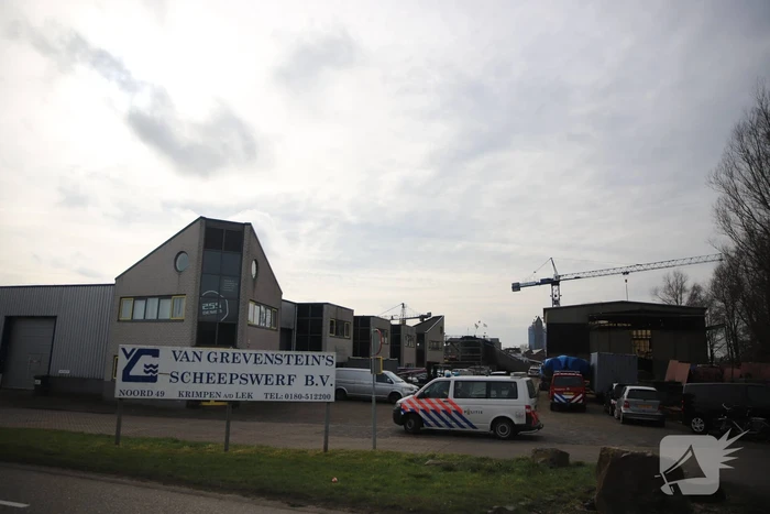 Brand in machinekamer van schip