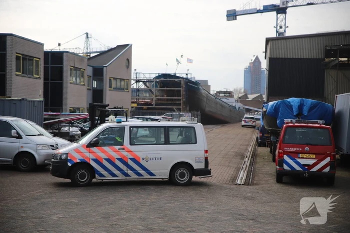 Brand in machinekamer van schip
