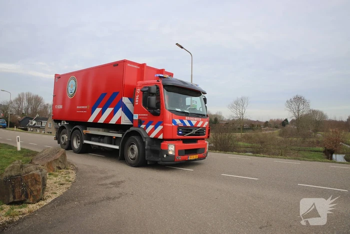 Brand in machinekamer van schip