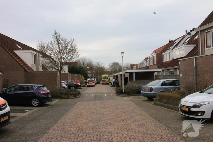 Inzet traumahelikopter voor noodgeval in woning