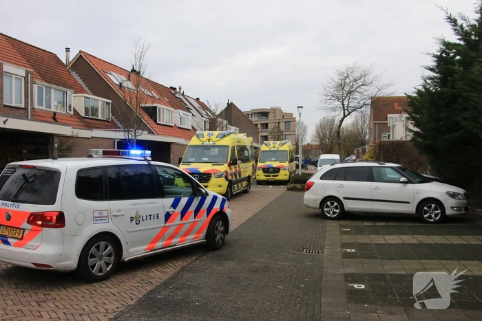 Inzet traumahelikopter voor noodgeval in woning