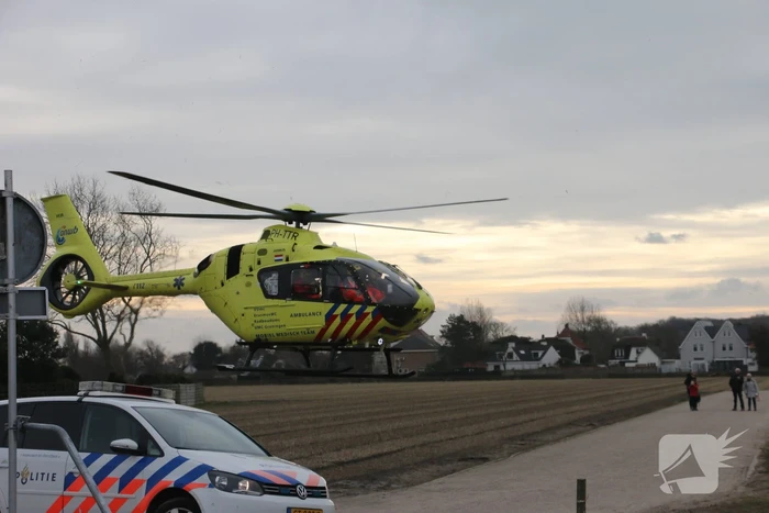Inzet traumahelikopter voor noodgeval in woning