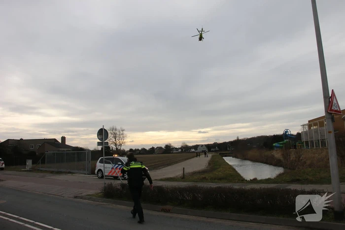 Inzet traumahelikopter voor noodgeval in woning
