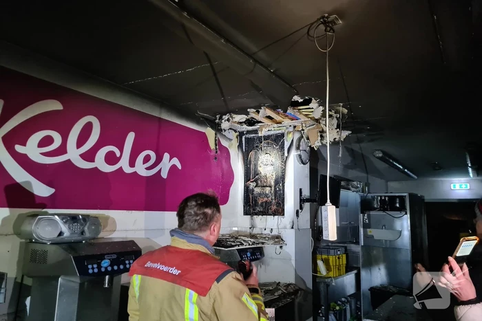 Veel rookontwikkeling bij brand in winkelpand
