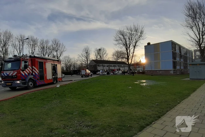 Veel schade bij brand in portiekwoning