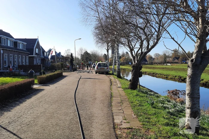 Gasleiding geraakt bij graafwerkzaamheden