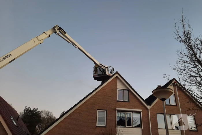Schoorsteen geveegd na brand
