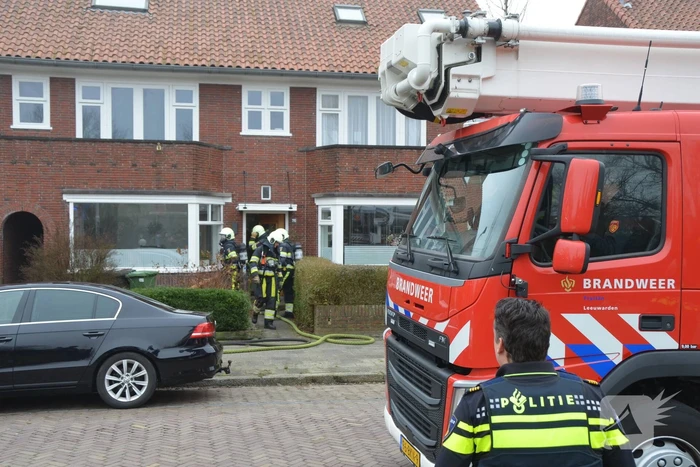 Brand achter woning