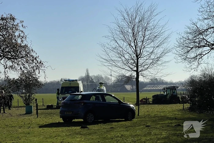Traumahelikopter landt voor ernstig incident op boerenterrein
