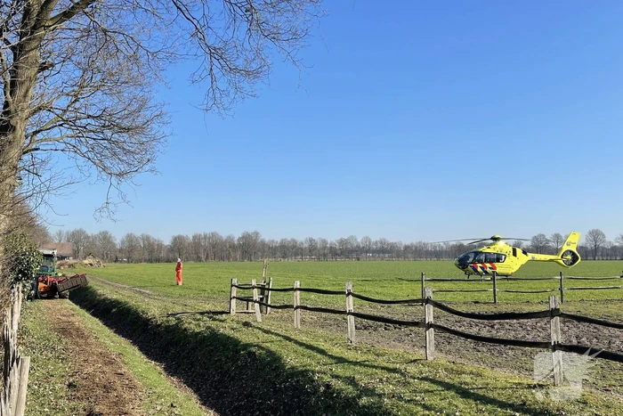 Traumahelikopter landt voor ernstig incident op boerenterrein