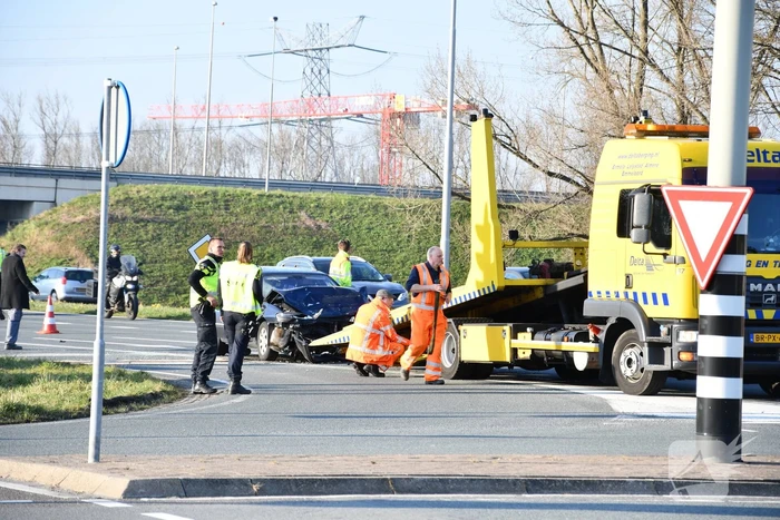 Veel schade na kop-staart aanrijding