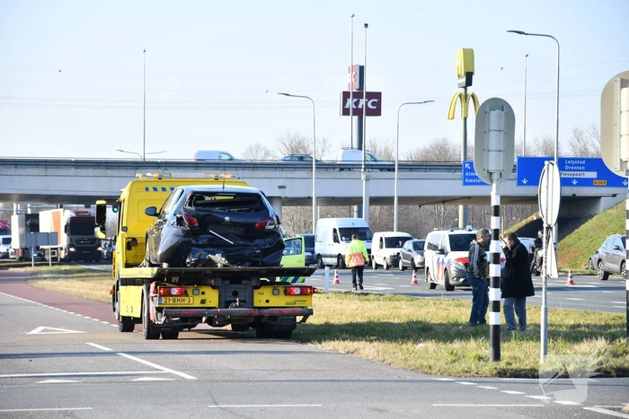 Veel schade na kop-staart aanrijding