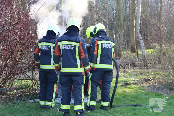 Brand in container snel geblust