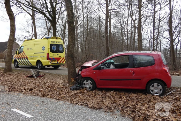 Persoon gewond bij botsing tegen boom
