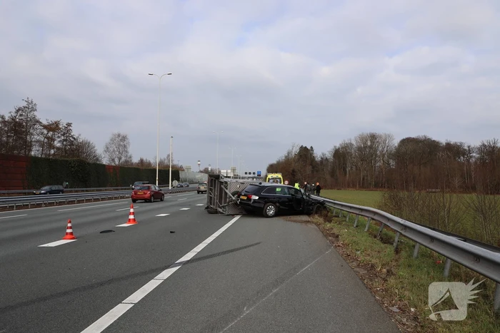 Aanhanger geschaard bij ongeval