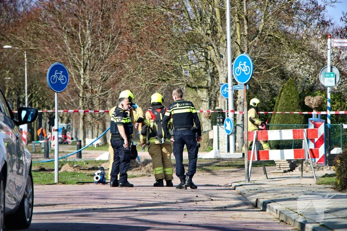 Gasleiding geraakt bij werkzaamheden