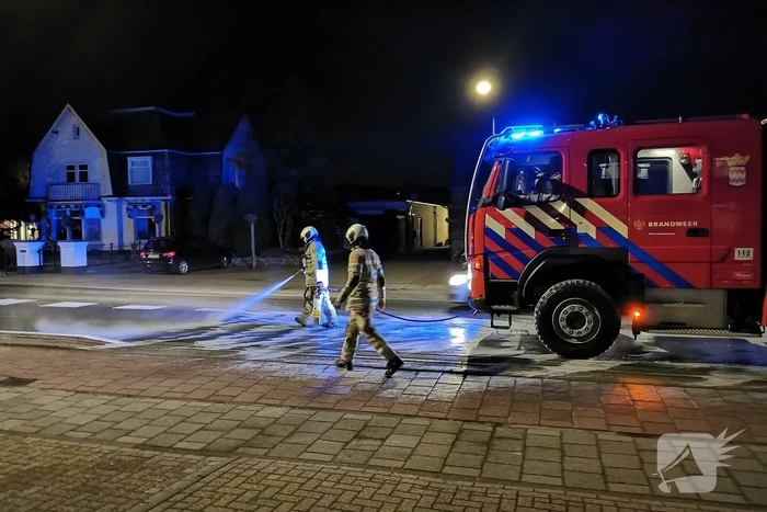 Vrachtwagen veroorzaakt oliespoor