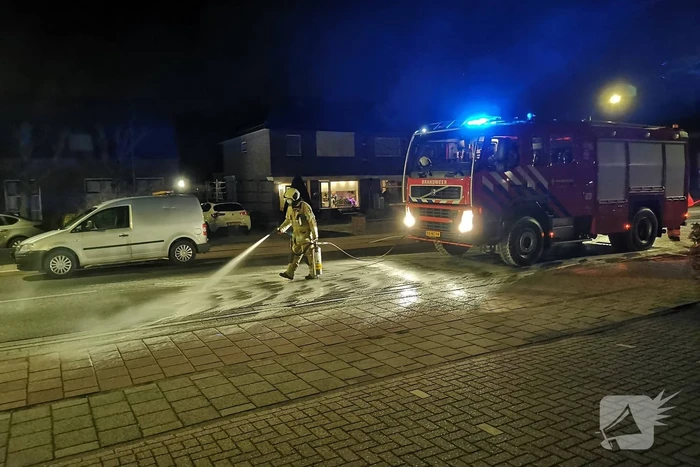 Vrachtwagen veroorzaakt oliespoor