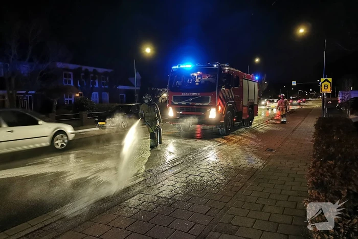 Vrachtwagen veroorzaakt oliespoor