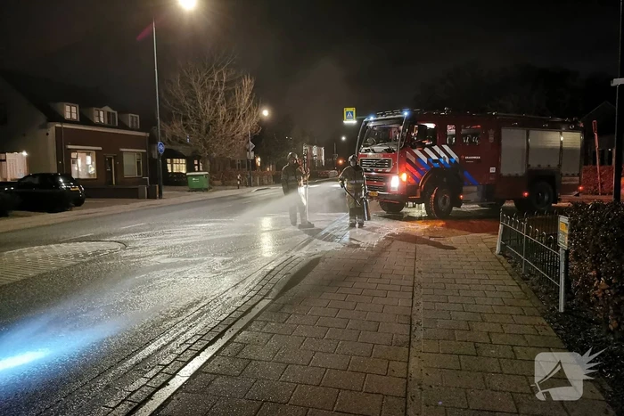 Vrachtwagen veroorzaakt oliespoor