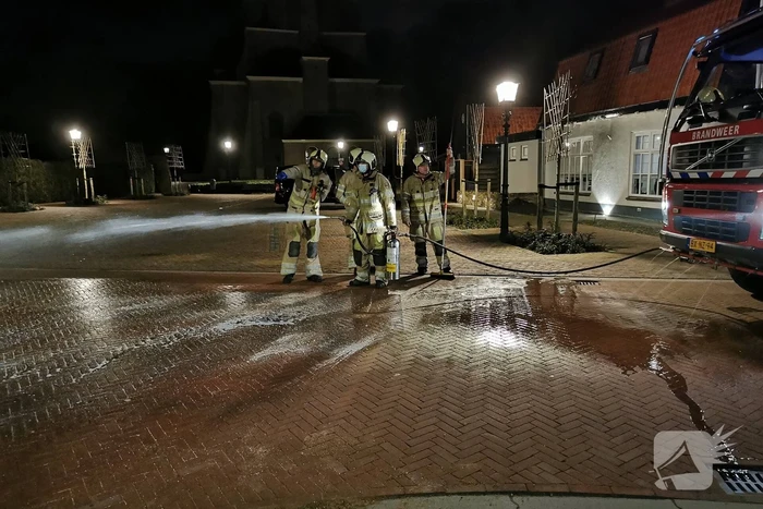 Vrachtwagen veroorzaakt oliespoor