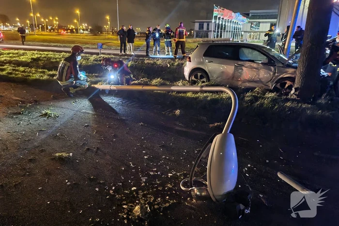 Bestuurder aangehouden na crash tegen boom