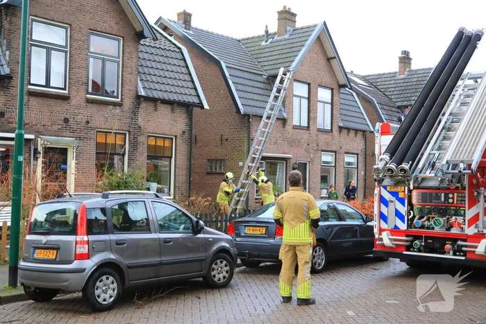 Dakrand beschadigd door harde wind