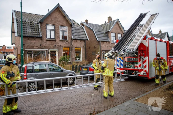 Dakrand beschadigd door harde wind