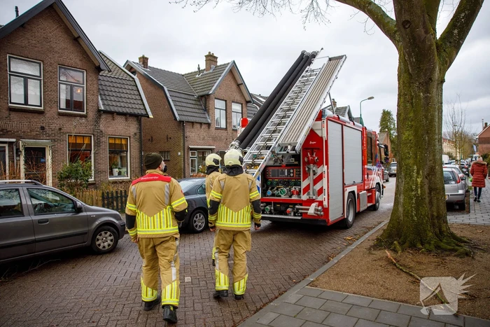 Dakrand beschadigd door harde wind