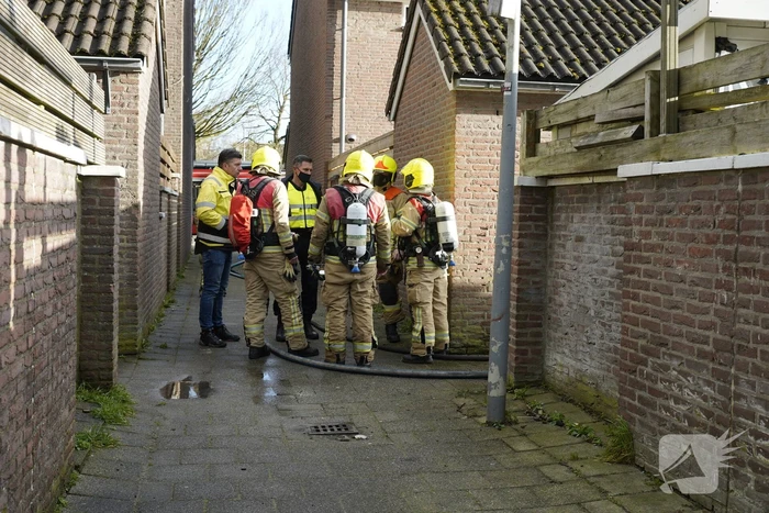 Hevige brand in schuur