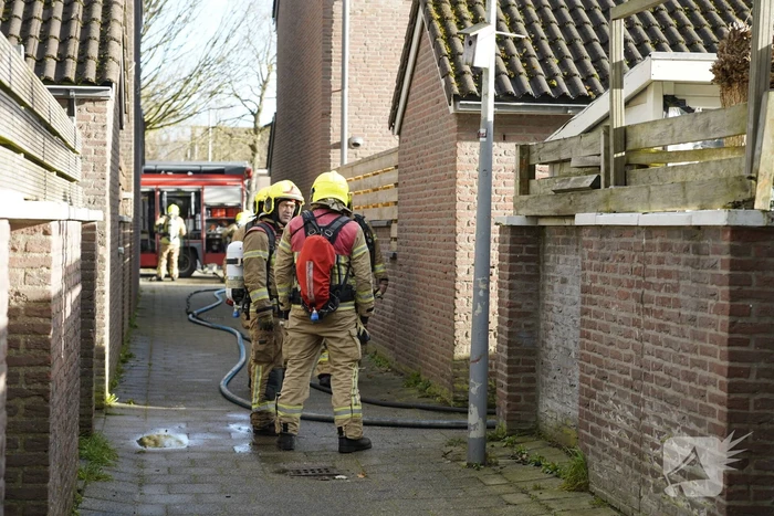 Hevige brand in schuur