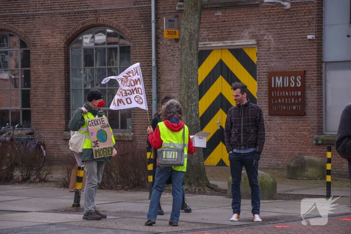 Klimaatdemonstratie bij Wagenwerkplaats