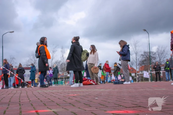 Klimaatdemonstratie bij Wagenwerkplaats
