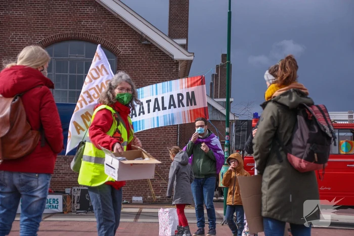 Klimaatdemonstratie bij Wagenwerkplaats