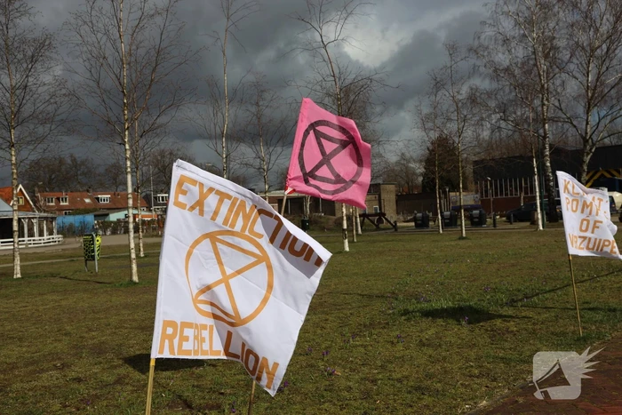 Klimaatdemonstratie bij Wagenwerkplaats