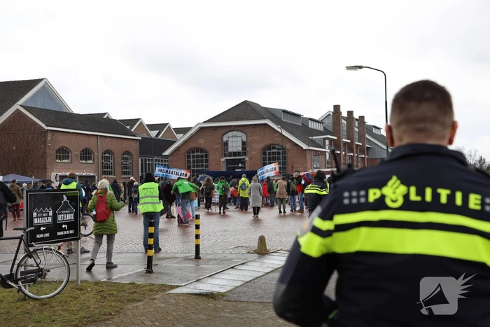 Klimaatdemonstratie bij Wagenwerkplaats
