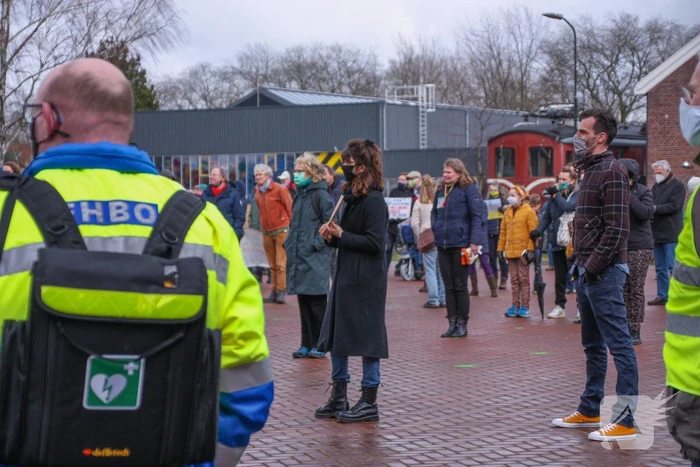 Klimaatdemonstratie bij Wagenwerkplaats