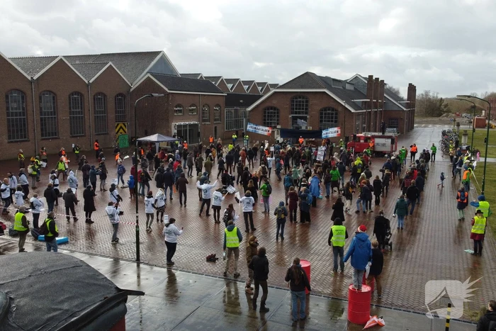 Klimaatdemonstratie bij Wagenwerkplaats