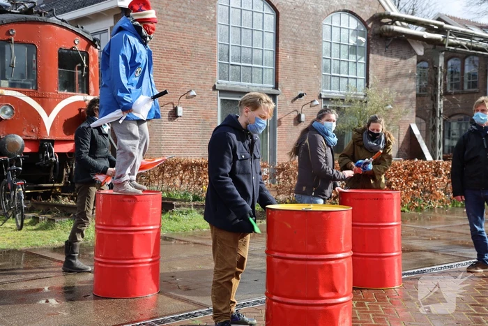 Klimaatdemonstratie bij Wagenwerkplaats