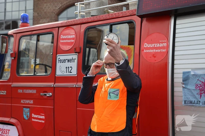 Klimaatdemonstratie bij Wagenwerkplaats